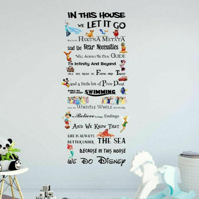 "We Do Disney" Kids Wall Stickers Quote - hywallart