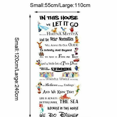 "We Do Disney" Kids Wall Stickers Quote - hywallart