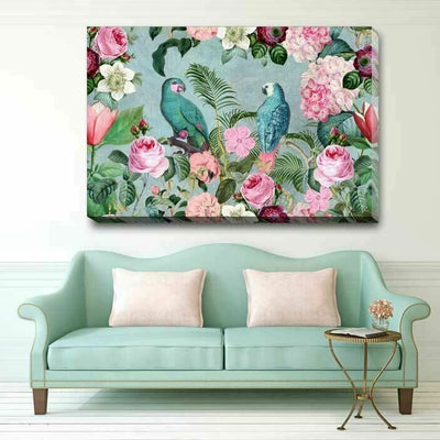 Jungle Rendezvous Stretched Canvas Print F107 - hywallart