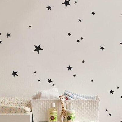 176 Pcs 5 Size Stars Removable Wall Sticker,hywallart