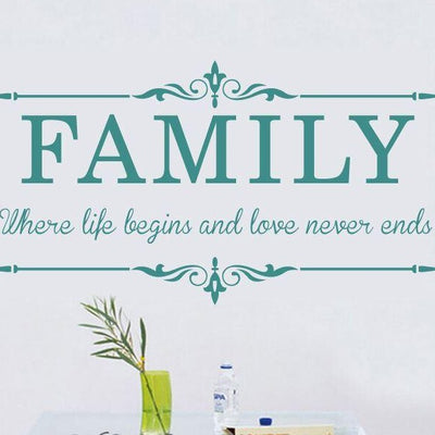 Family & Love Removable Wall Stickers,hywallart