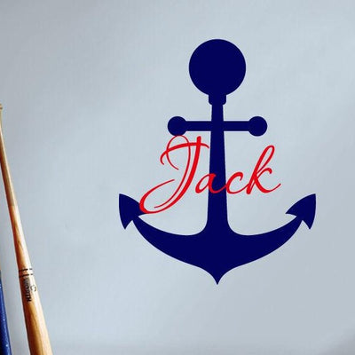 Anchor Custom Personalised Name Wall Art Stickers,hywallart