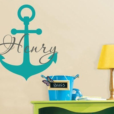 Anchor Custom Personalised Name Wall Art Stickers,hywallart