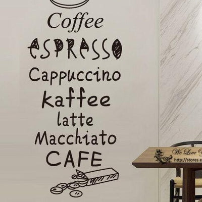 Cake Coffee Cafe Restaurant Shop Wall Stickers,hywallart
