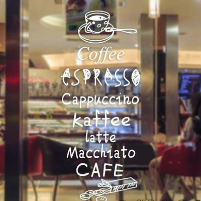 Cake Coffee Cafe Restaurant Shop Wall Stickers,hywallart