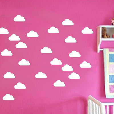 50Pcs Mini Clouds Wall Stickers Removable Vinyl Decal Kids Nursery Decor Art,hywallart