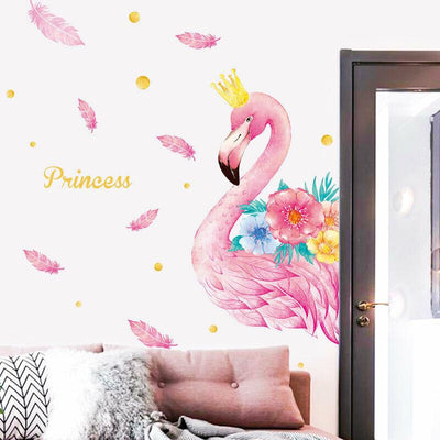 Large Flamingo Wall Stickers,hywallart