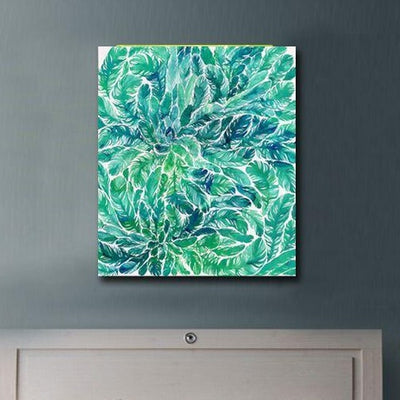 Leaves Pattern stretched canvas print,hywallart