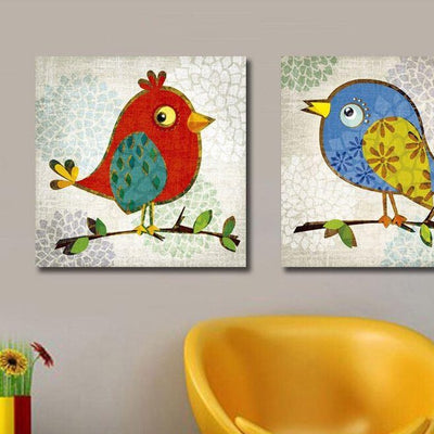 Love Birds Stretched Canvas Print,hywallart