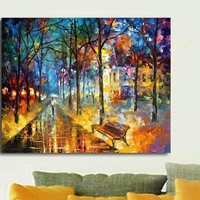 Misty Mood Stretched Canvas Print,hywallart