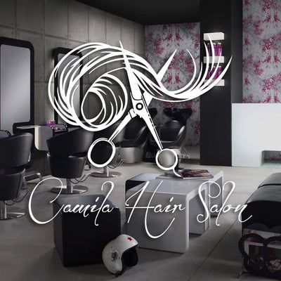 Custom Personalised Hair Salon Store Name Business Decal Decor Vinyl Lettering,hywallart