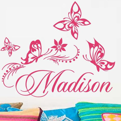 Butterfly Vines Custom Personalised Name,hywallart