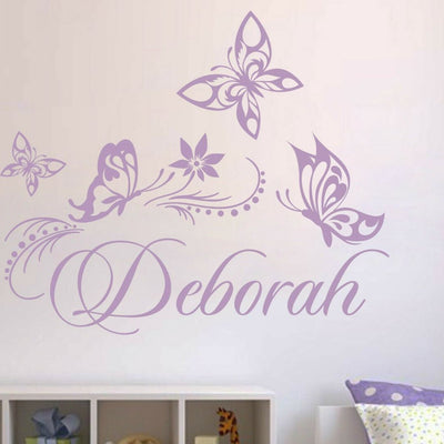 Butterfly Vines Custom Personalised Name,hywallart