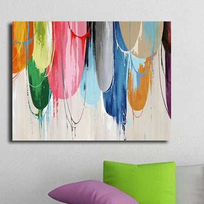 Abstract Color Pattern Stretched Canvas Print Framed Wall Art Home Office Decor,hywallart