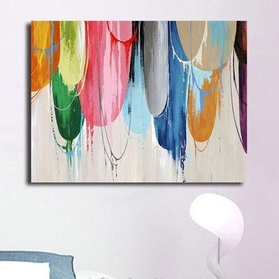 Abstract Color Pattern Stretched Canvas Print Framed Wall Art Home Office Decor,hywallart
