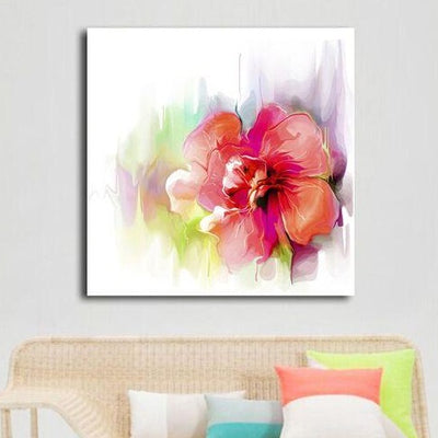 Flowers Watercolour Stretched Canvas Print,hywallart