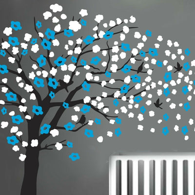 Blowing Tree Nursery Wall Stickers,hywallart