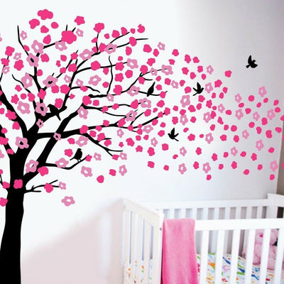 Blowing Tree Nursery Wall Stickers,hywallart