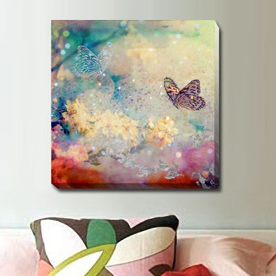 Butterflies Stretched Canvas Print,hywallart