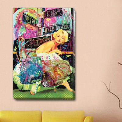 Marilyn Monroe Abstract Canvas Print,hywallart