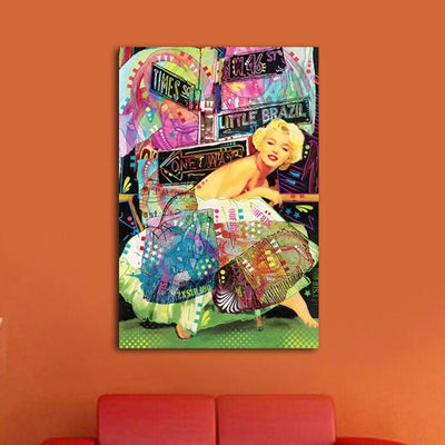 Marilyn Monroe Abstract Canvas Print,hywallart