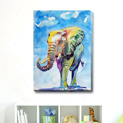 Watercolour Elephant Canvas Prints,hywallart