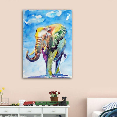 Watercolour Elephant Canvas Prints,hywallart