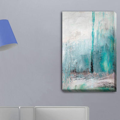 Rustic Turquoise Abstract Stretched Canvas Print,hywallart