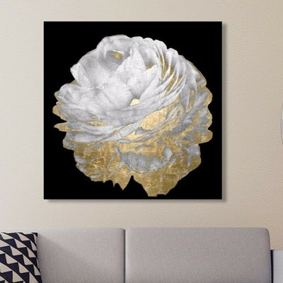 White Flower Stretched Canvas Print,hywallart