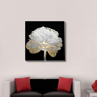 White Flower Stretched Canvas Print,hywallart