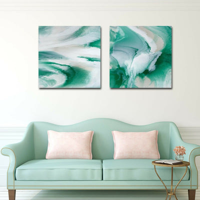Set of 2 Abstract Stretched Canvas Print,hywallart