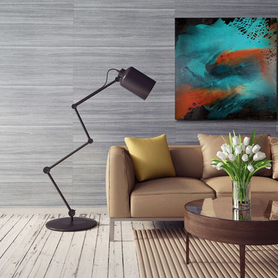 Black Blue Red Stretched Canvas Print,hywallart