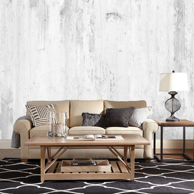 Vintage White Wood Removable Wall Mural Sticker Vinyl Wallpaper Home Decor Art,hywallart