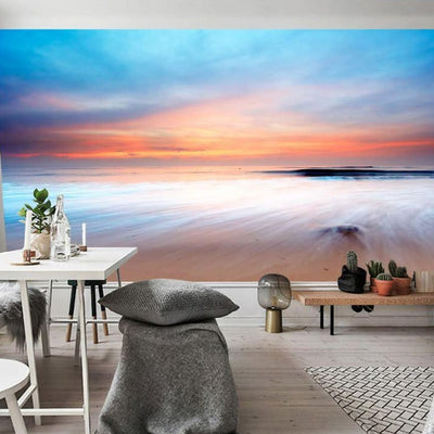 Beach Sunset Removable Wall Mural,hywallart