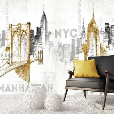 City Landscape Removable Wall Mural,hywallart