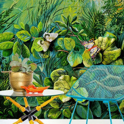 Jungle Butterflies Removable Wall Mural,hywallart