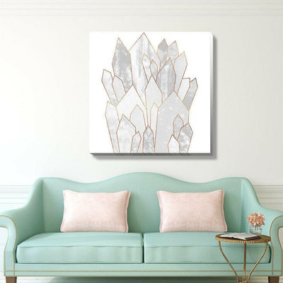 Geometric Gem Stone Stretched Canvas Prin,hywallart