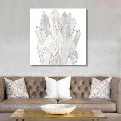 Geometric Gem Stone Stretched Canvas Prin,hywallart