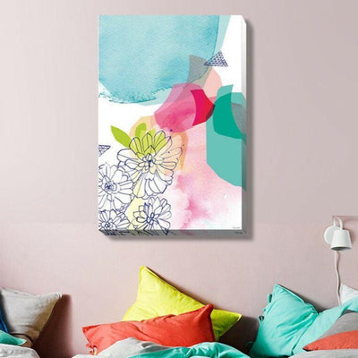 Watercolour Abstract Stretched Canvas Print,hywallart