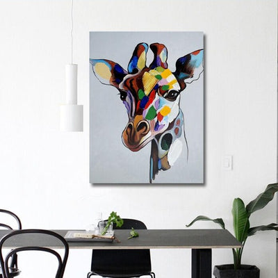 Giraffe Stretched Canvas Print,hywallart
