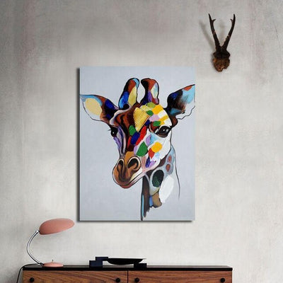 Giraffe Stretched Canvas Print,hywallart