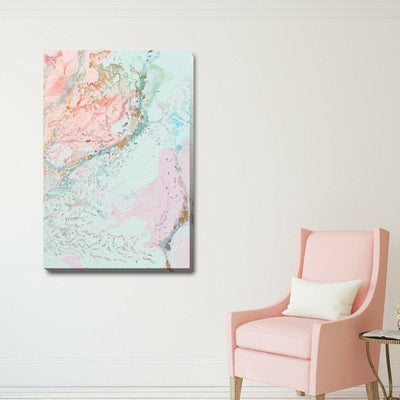 Pink Abstract Stretched Canvas Print,hywallart