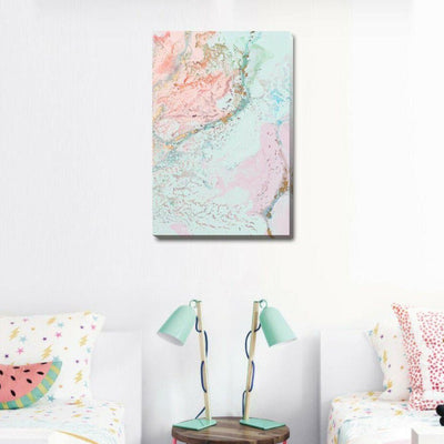 Pink Abstract Stretched Canvas Print,hywallart