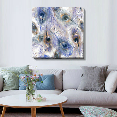 Feather Pattern Stretched Canvas Print,hywallart