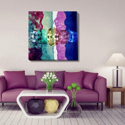 Color Stone Crystal Stretched Canvas Print,hywallart
