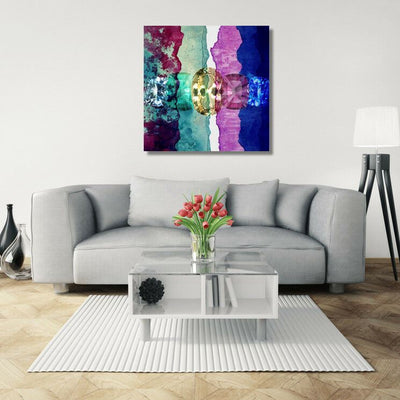 Color Stone Crystal Stretched Canvas Print,hywallart