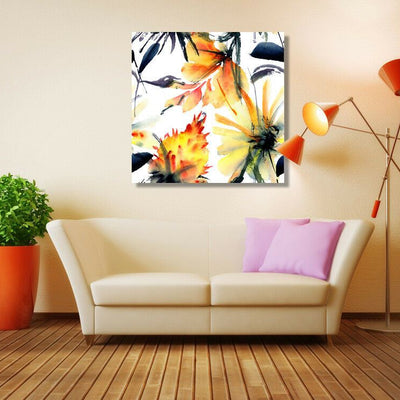 Tropical Flower Stretched Canvas Print,hywallart