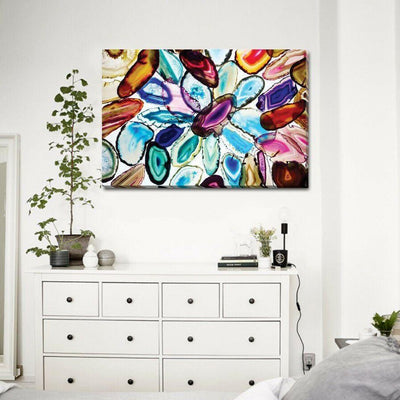 Gem Stone Stretched Canvas Print,hywallart