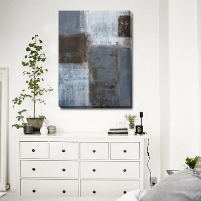 Gray Grid Canvas Print A324,hywallart