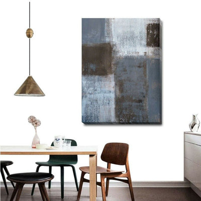 Gray Grid Canvas Print A324,hywallart